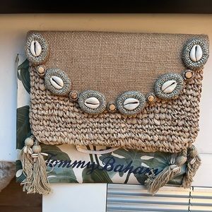 Brand new Tommy Bahama straw clutch purse